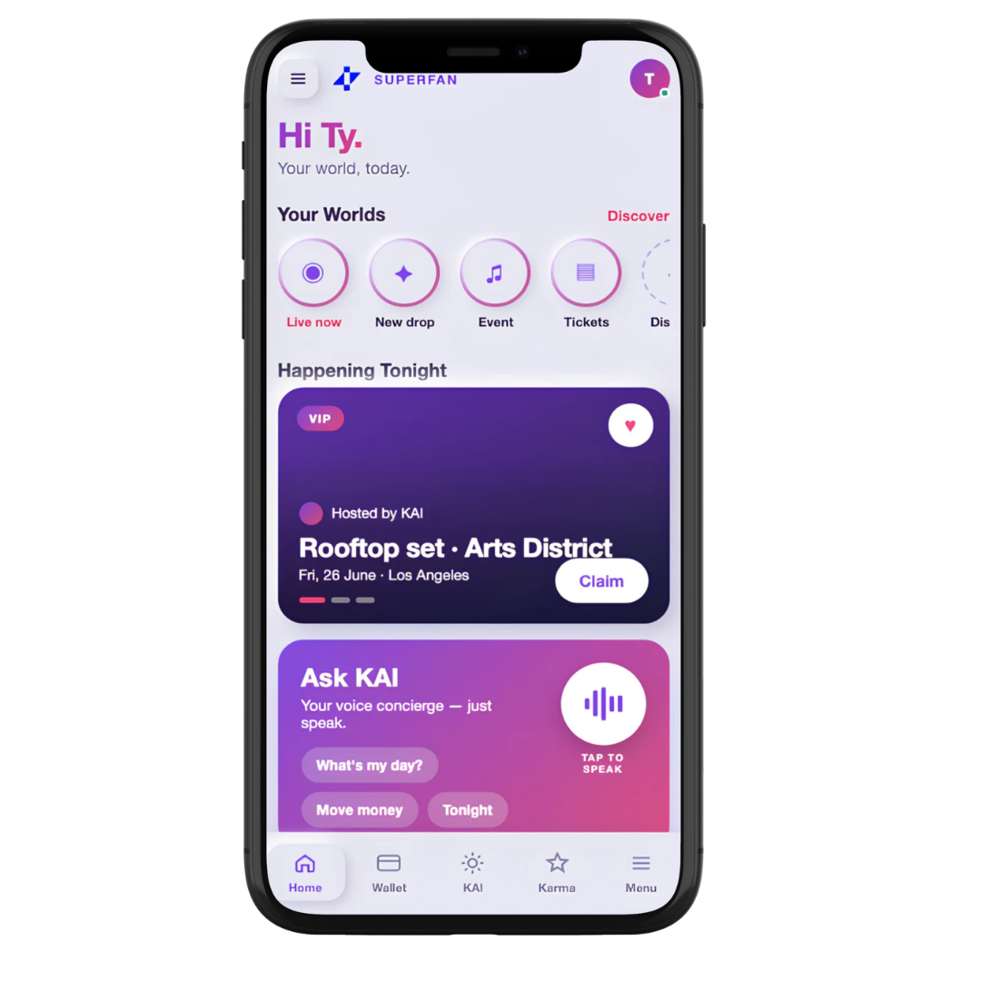 Indiggi Home screen