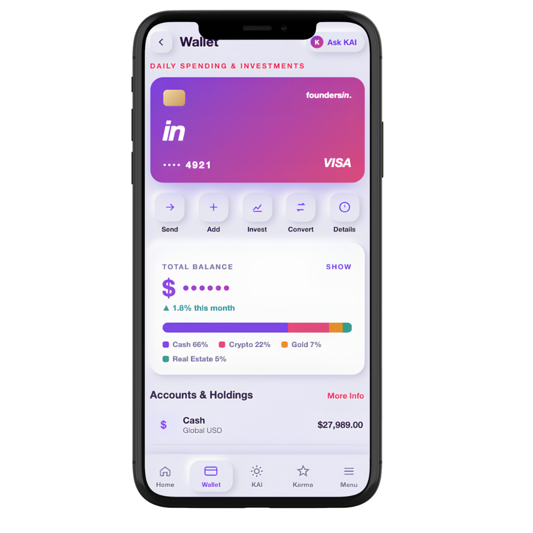 Indiggi Wallet screen